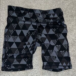 Geometric Black and Gray Shorts
